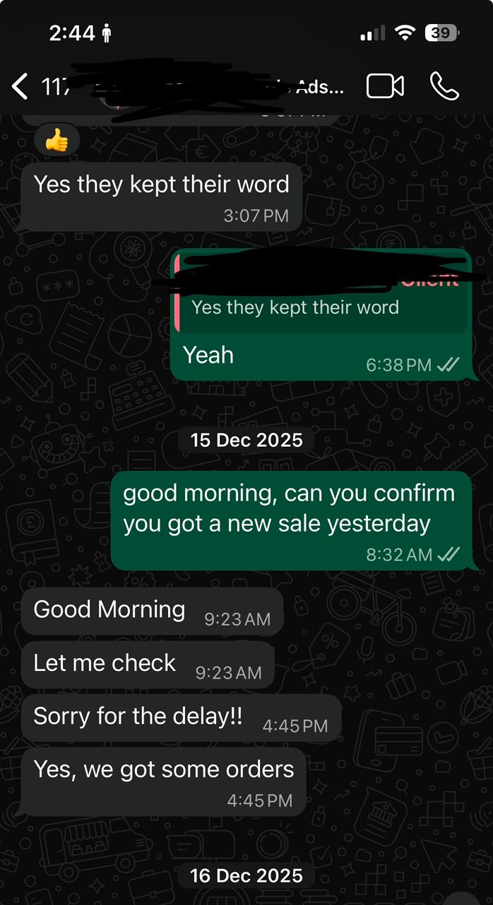 Student testimonial screenshot